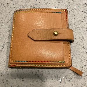 Madewell rainbow stitched wallet